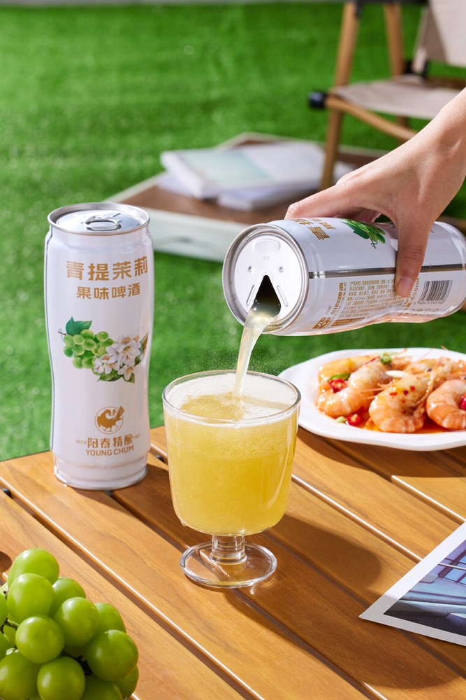 熊猫体育青提茉莉果味啤酒650ml罐装