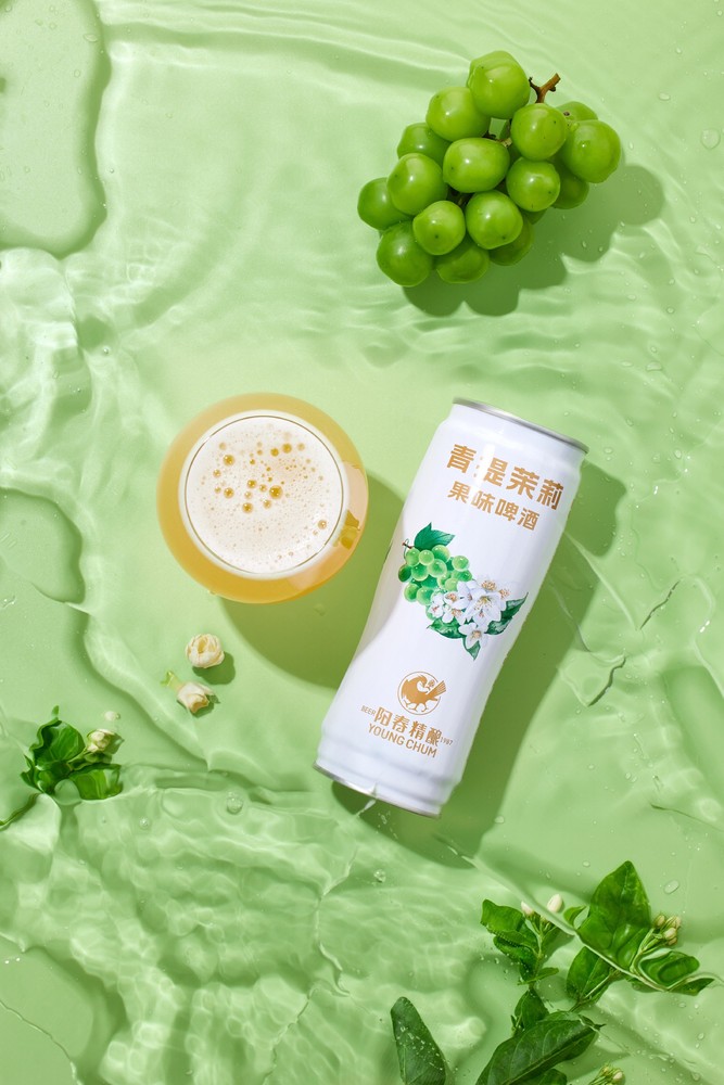 熊猫体育青提茉莉果味啤酒650ml罐装