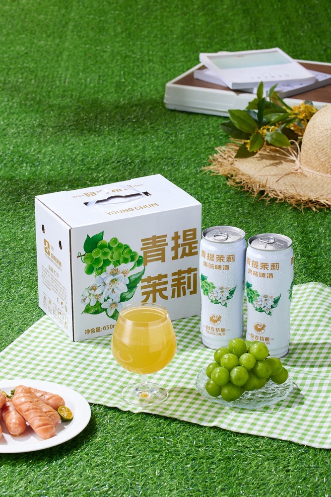 熊猫体育青提茉莉果味啤酒650ml罐装