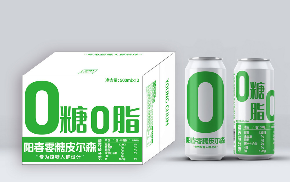 熊猫体育零糖皮尔森500ml罐装